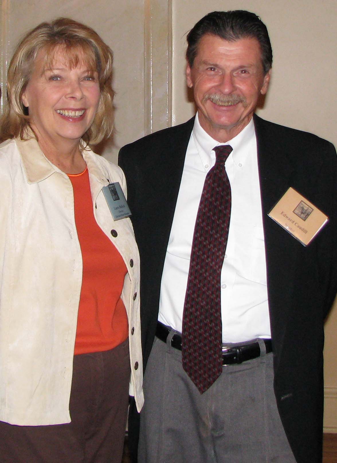 Sherman House Museum Director Laura Bullock and 2012 speaker Edward Caudill